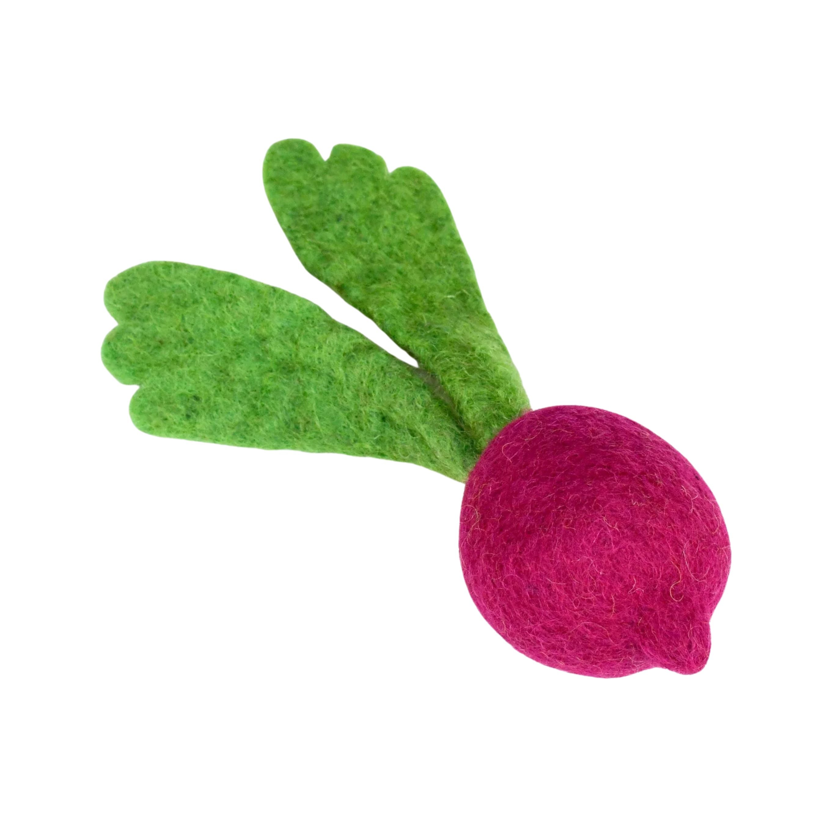 Handmade Felt Radish | Tara Treasures Play Food – The Playful Peacock