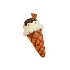 Felt Vanilla Chocolate Fudge Ice Cream | Play Food