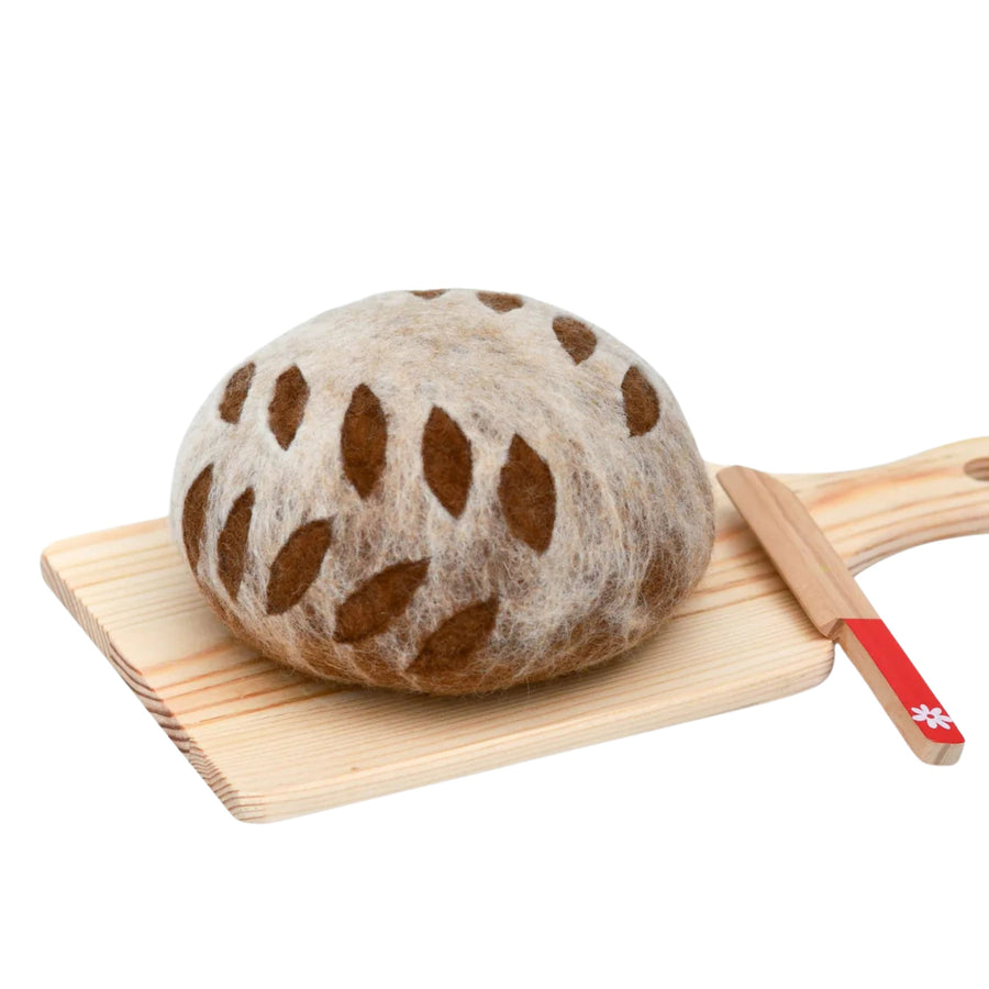 Felt Sourdough Bread with Leaf Cut | Play Food