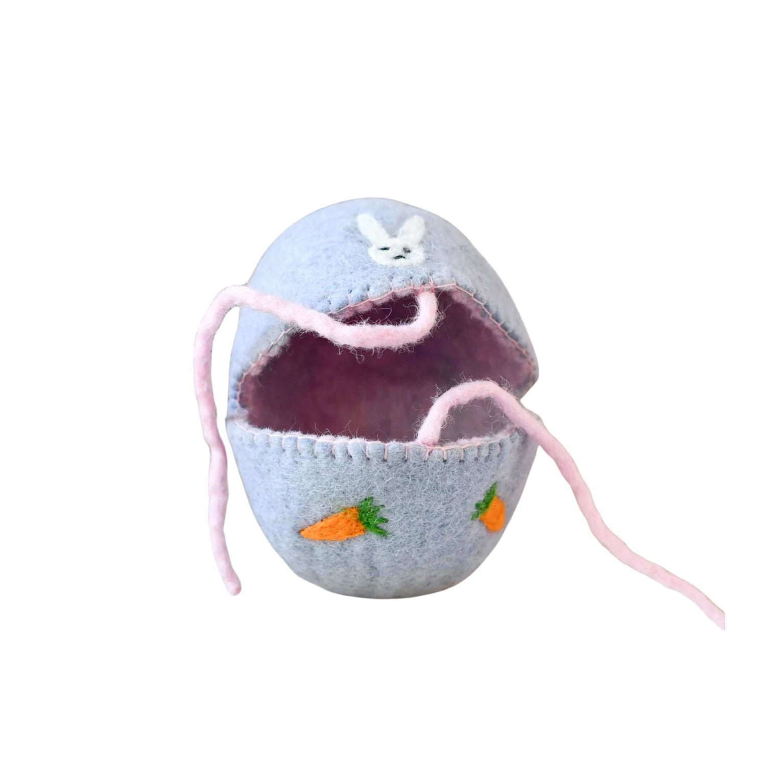 Felt Egg Cover - Purple Bunny Motif