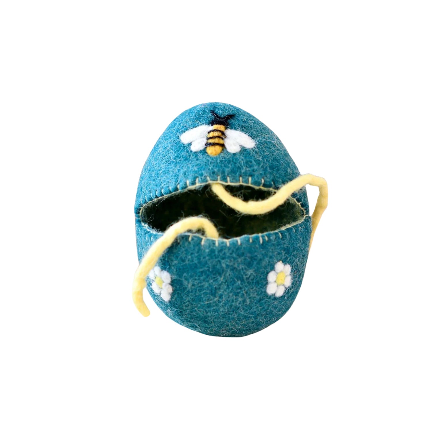 Felt Egg Cover - Blue Bee Motif
