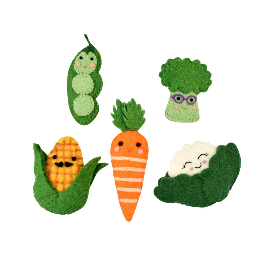 Felt Finger Puppets (Vegetables)