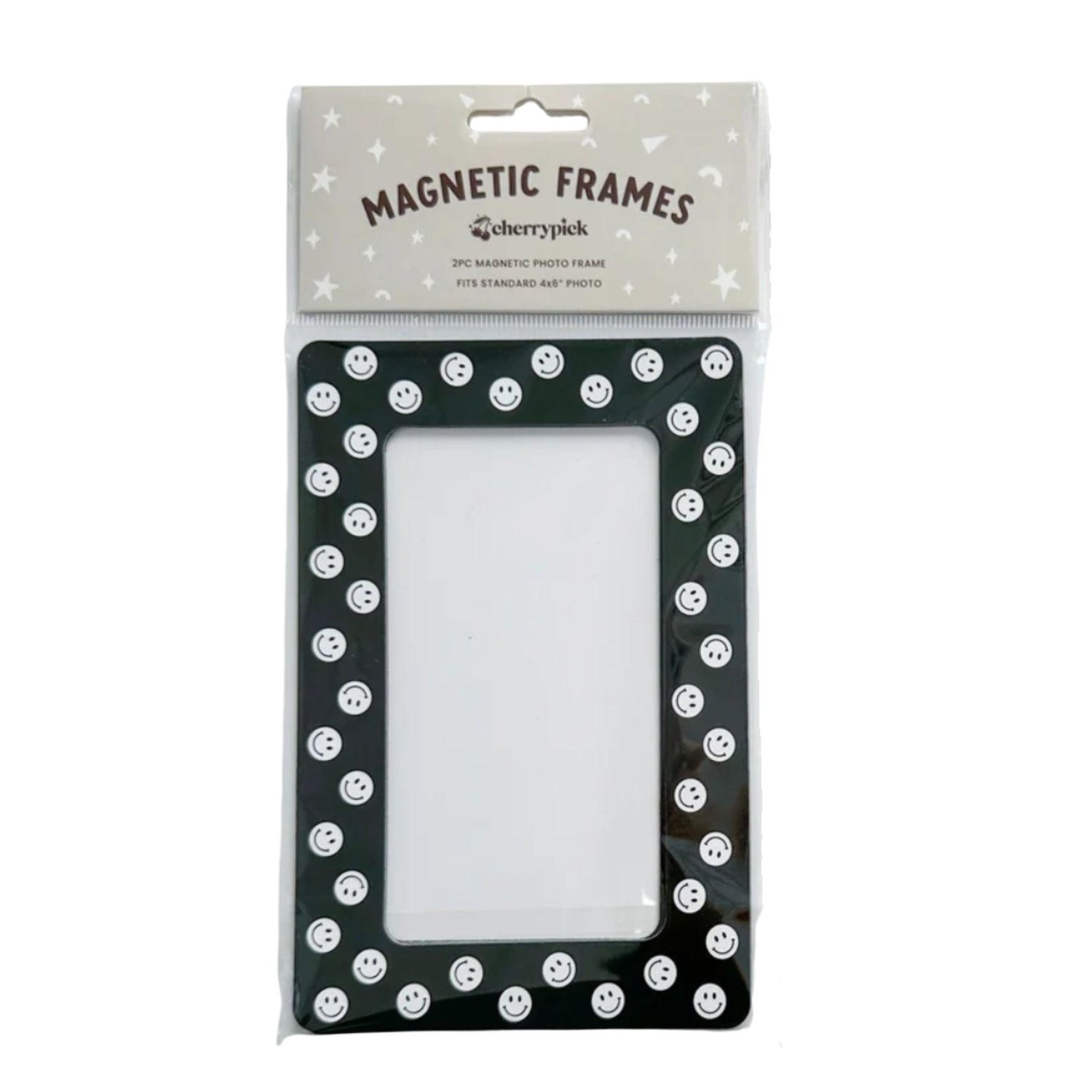 Magnetic Photo Frames (Monochrome Smileys)