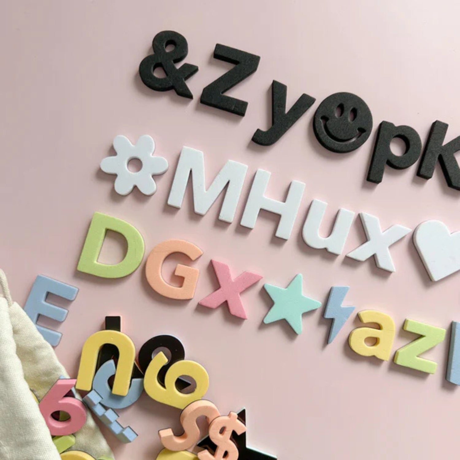 Soft Foam Magnetic Letters & Symbols (Black)