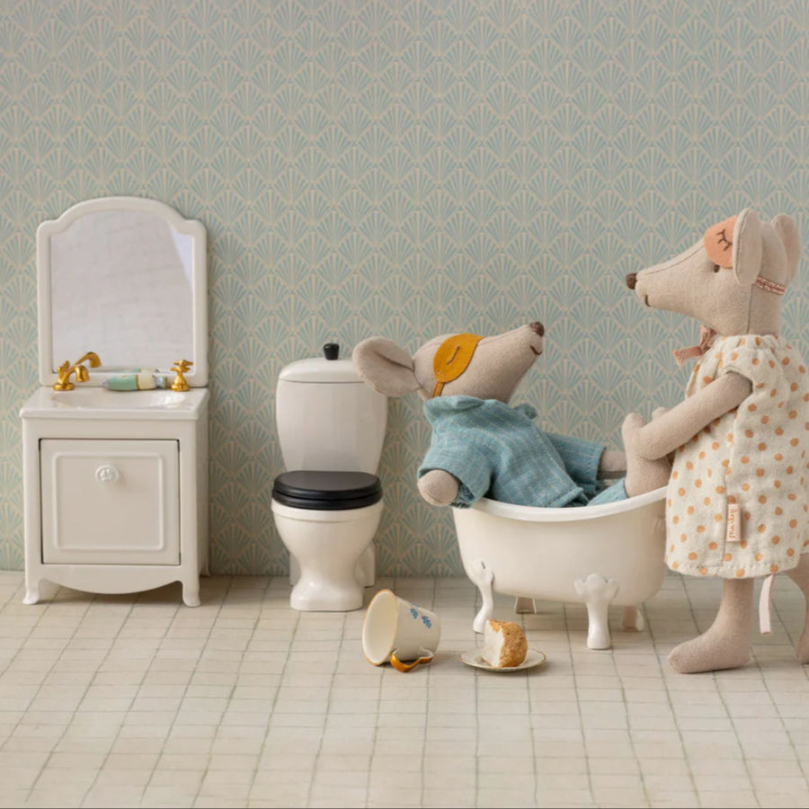 Maileg Sink Dresser with Mirror - Off White (Mouse)