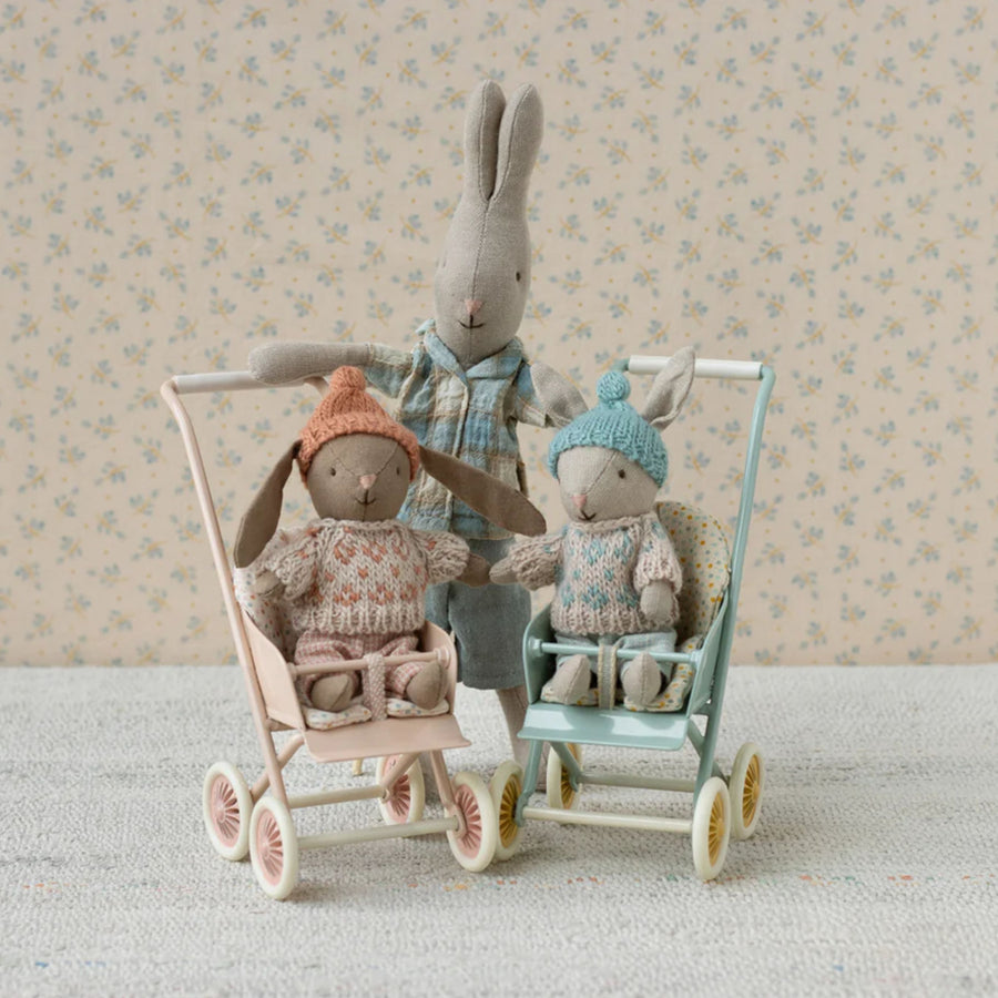 PRE-ORDER Maileg Winter Bunny - Brown/Rose (Micro)