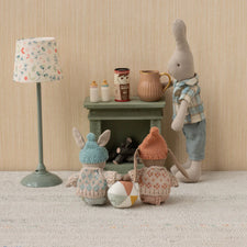 PRE-ORDER Maileg Winter Bunny - Brown/Rose (Micro)
