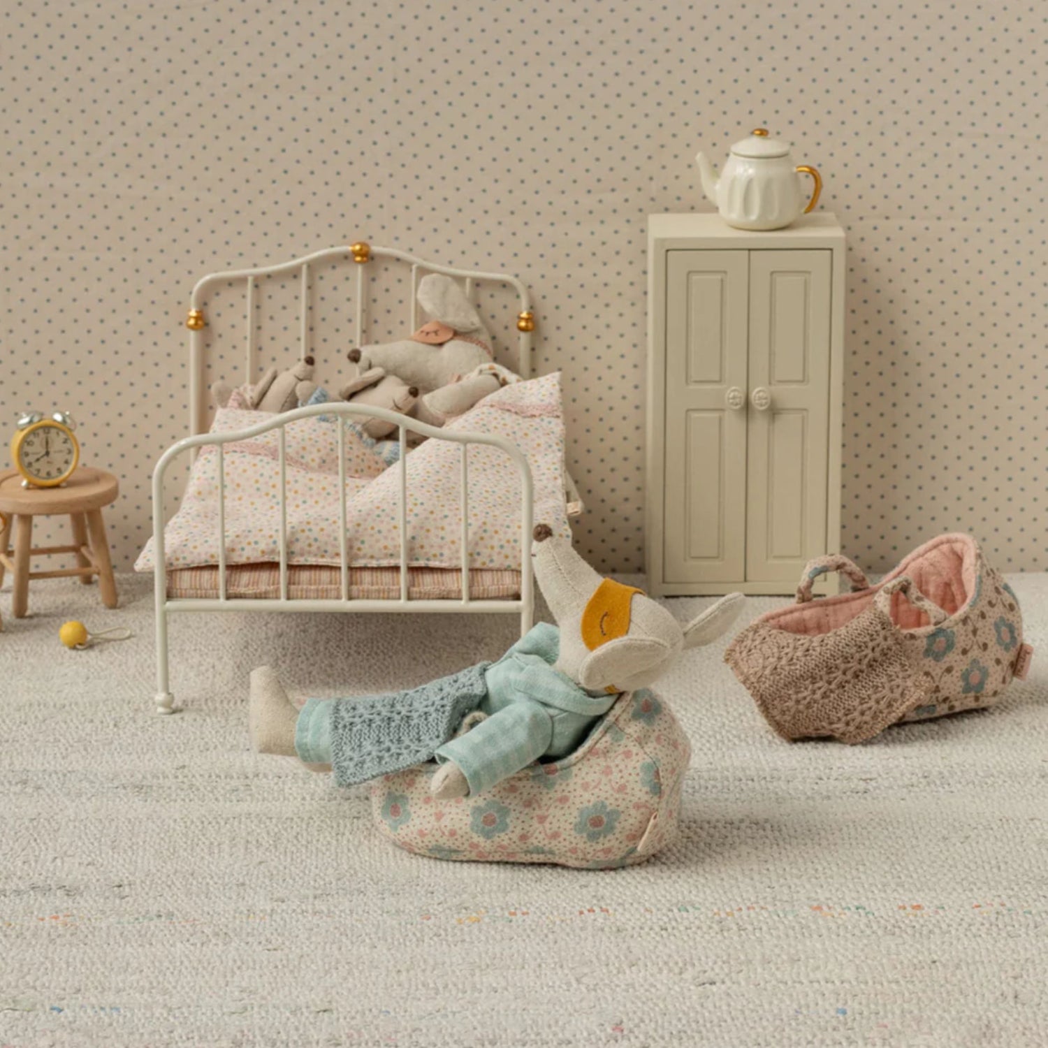 Maileg Vintage Double Bed - Off White NEW 2025 (Mouse)