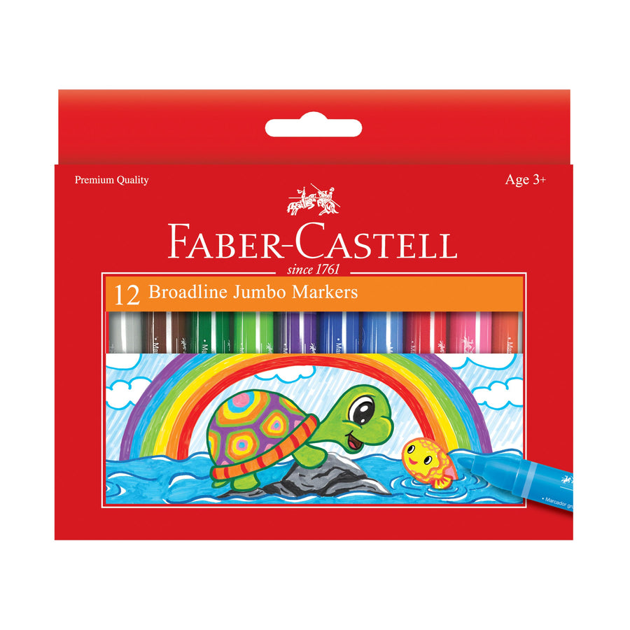 Jumbo Broadline Markers in Vibrant Colours (Set of 12)