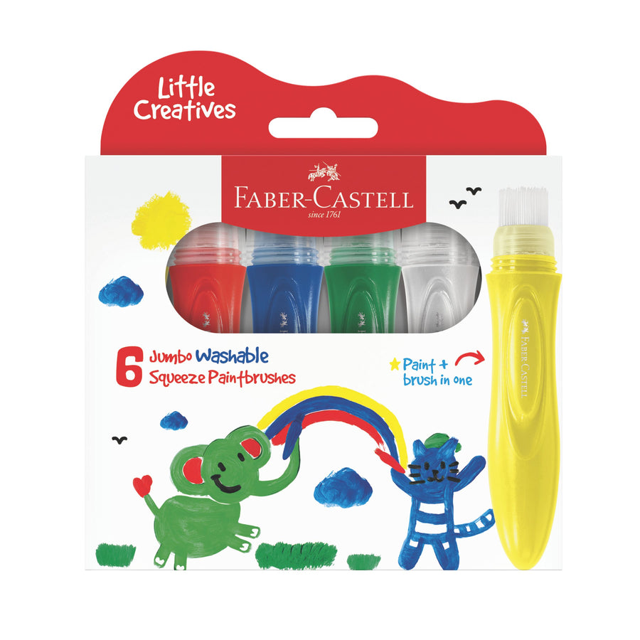 Little Creatives Jumbo Washable Squeezing Paintbrush (Set of 6)