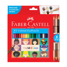 World Colours - 27 Eco-Pencils with Skin Tones