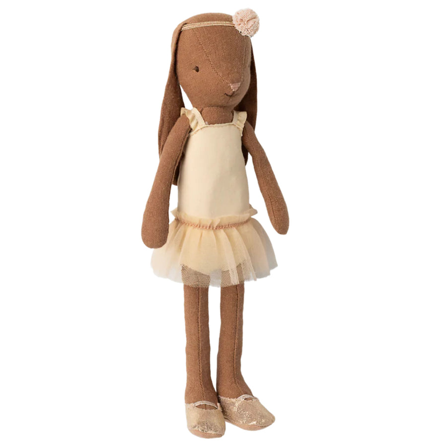 Maileg Bunny, Chocolate Brown - Ballet Suit and Skirt Cream (SIZE 2)