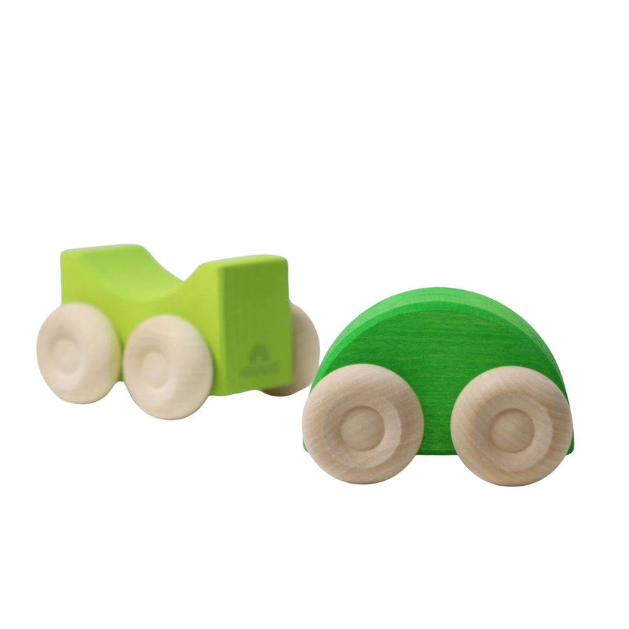 Grimm's Stacking Cars GREEN (2 pcs)