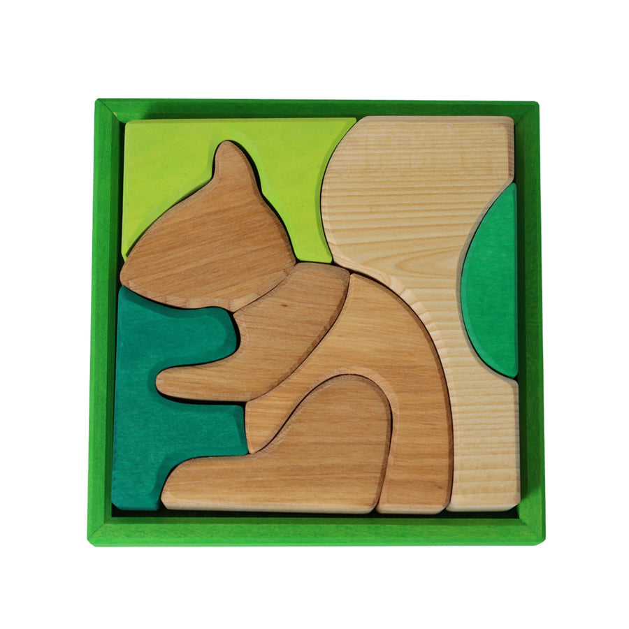 Grimm's Building Set Creative Puzzle (Squirrel, Green)