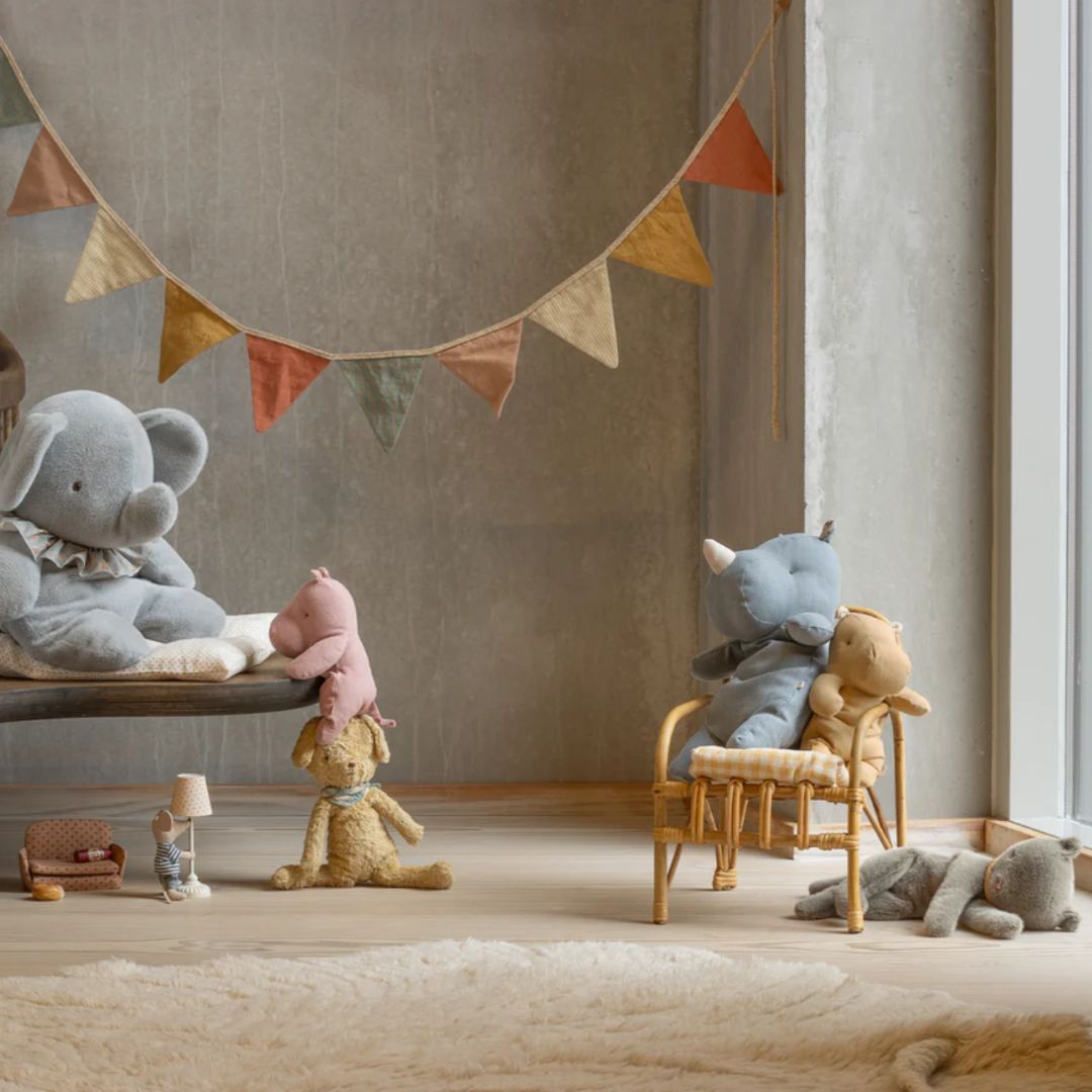 Maileg Sleeping Plush Kitten - Medium (Grey)