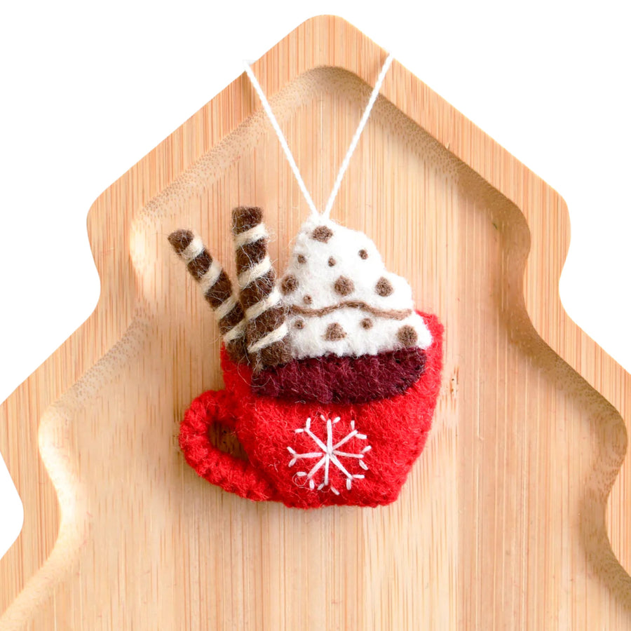 Felt Christmas Hot Cacao Ornament