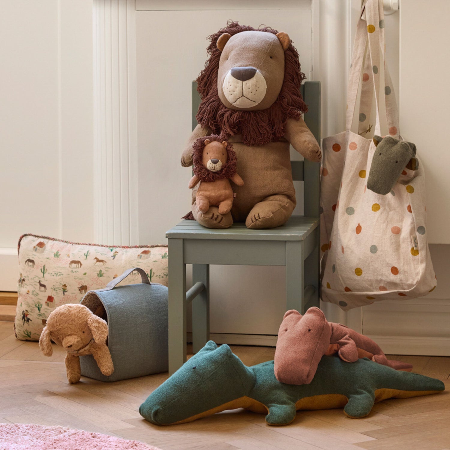 PRE-ORDER Maileg Safari Friends, Crocodile - Forest Green (BIG)