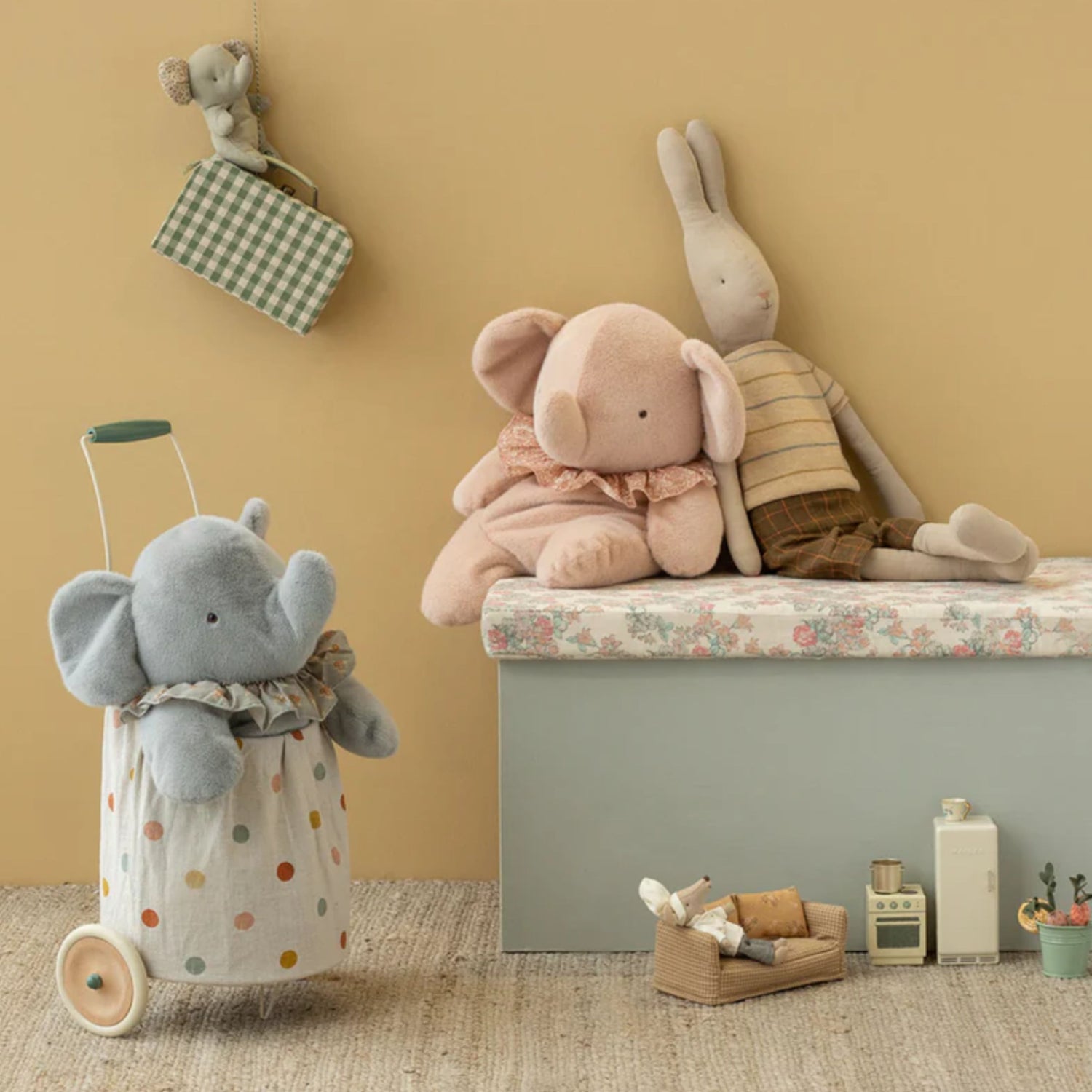 Maileg Big Elephant Plush - Powder