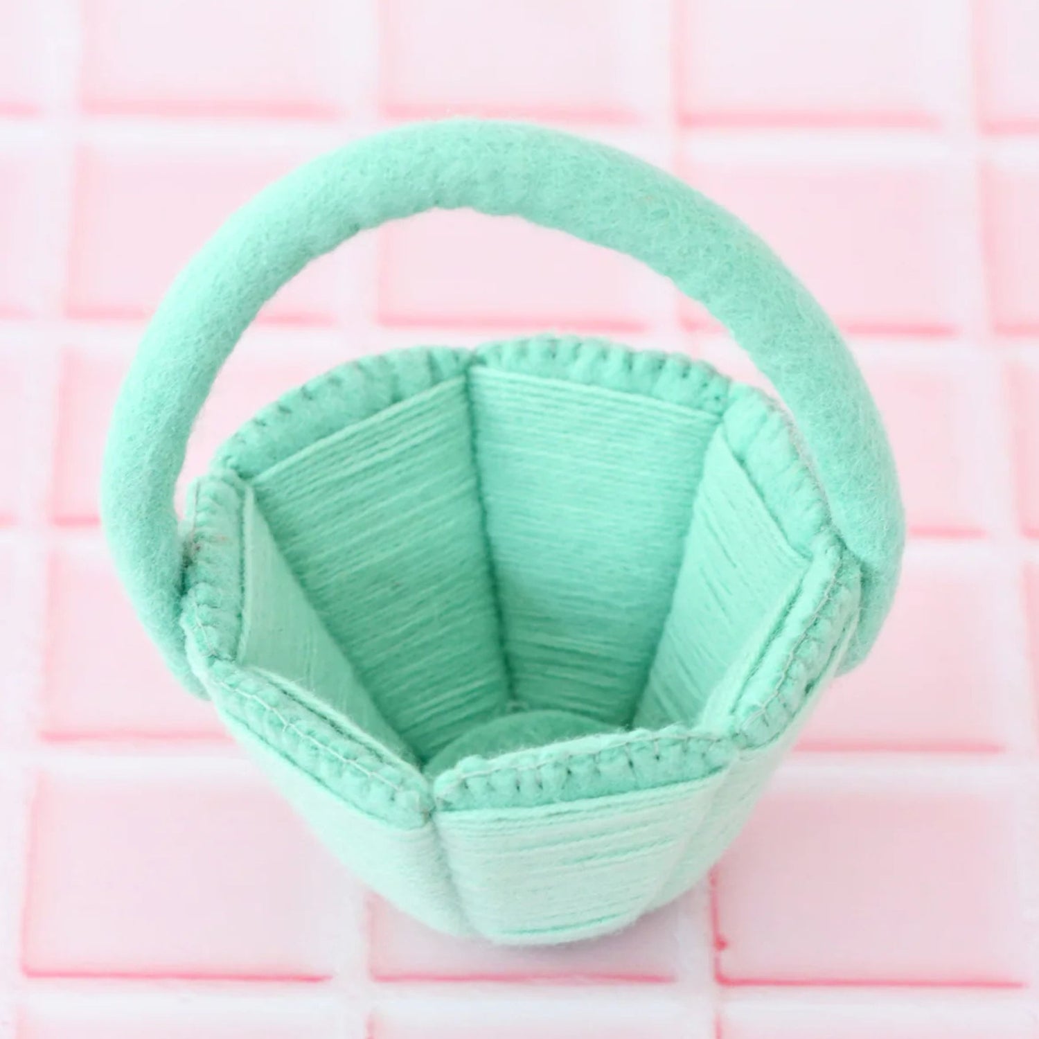 Petite Felt Easter Basket (Teal)