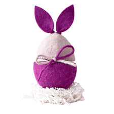Felt Easter Egg Cover with Bunny Ears (Purple)