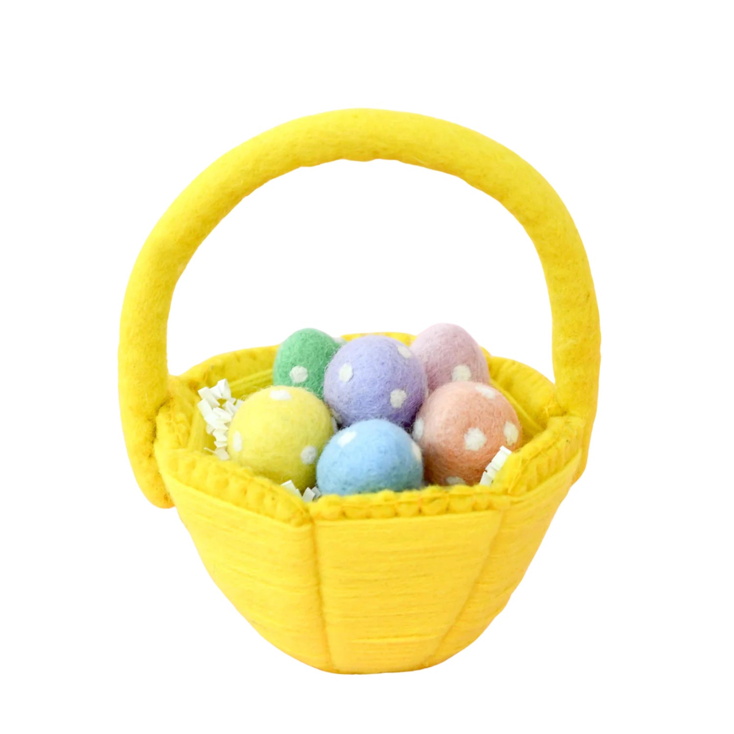 Petite Felt Easter Basket (Yellow)