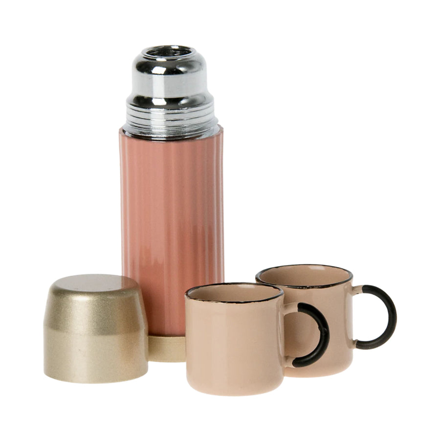 Maileg Thermos and Cups - Soft Coral (Mouse)