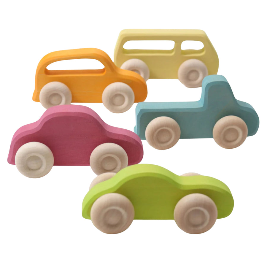 Grimm's Wooden Slimline Cars (5pcs)