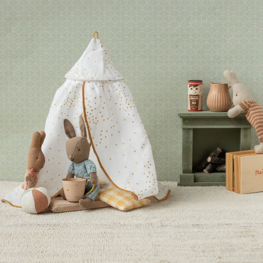 Maileg Bed Canopy - Off White (Miniature)