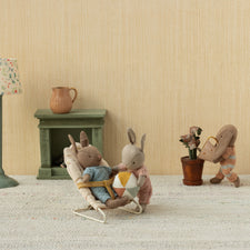 Maileg Rabbit Set - Sand/Rose (Micro)