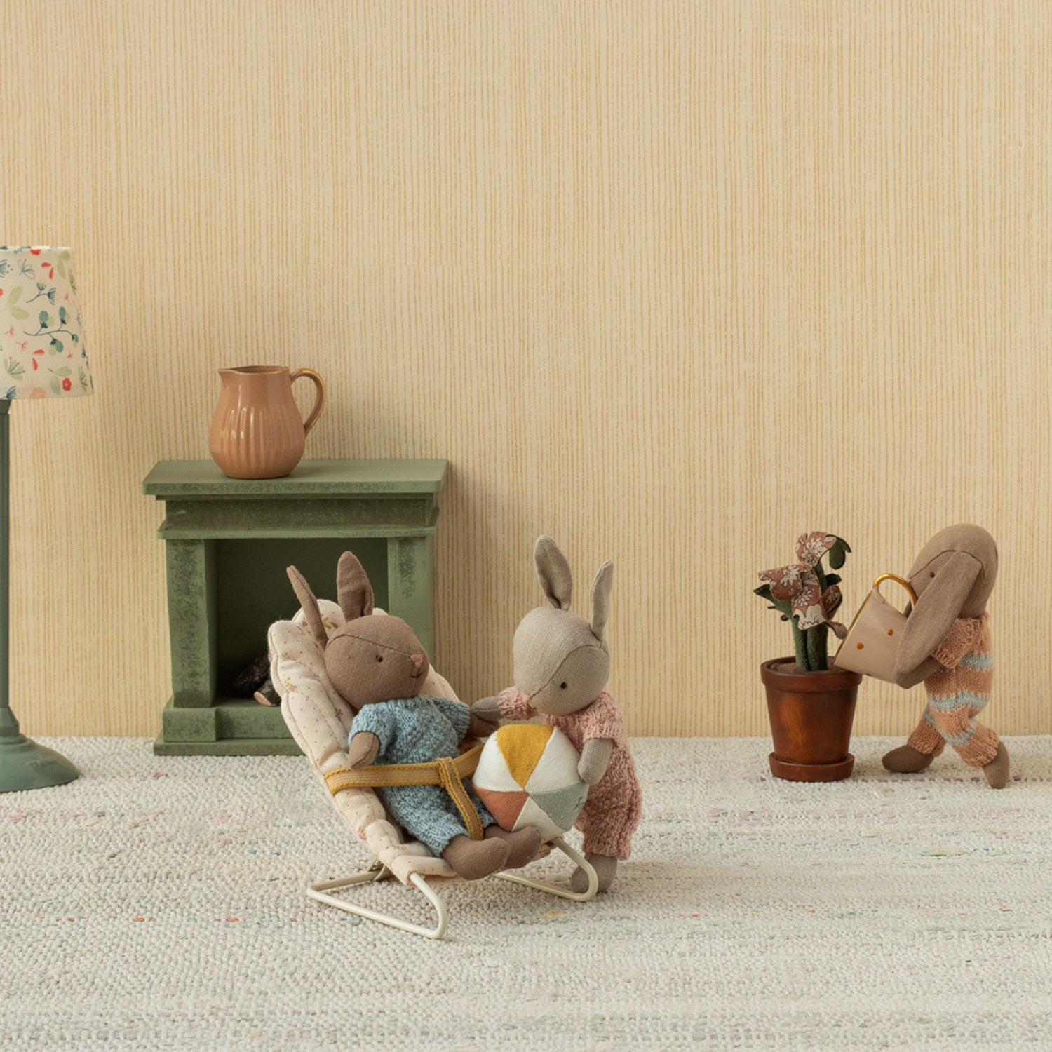 Maileg Rabbit Set - Sand/Rose (Micro)