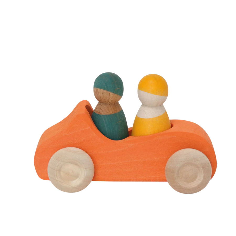 Grimm's Large Convertible Car with Two Rainbow Friends (Orange)