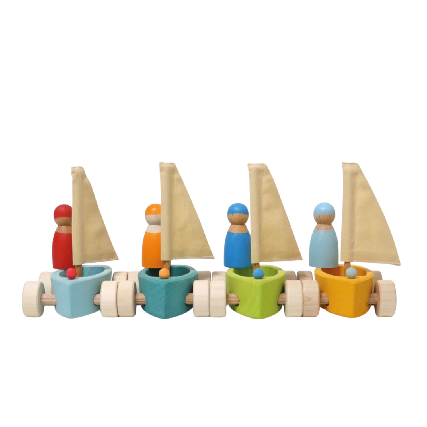 Grimm's Little Land Yachts with Sailors (8pcs)
