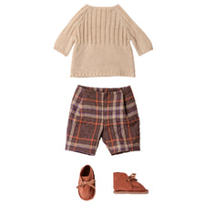 PRE-ORDER Maileg Pants and Knitted Sweater Clothing Set - Off White (SIZE 4)