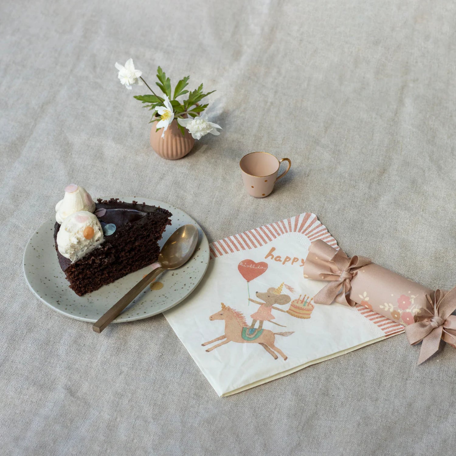 Maileg Happy Birthday Napkin - 20 pcs (Unicorn)