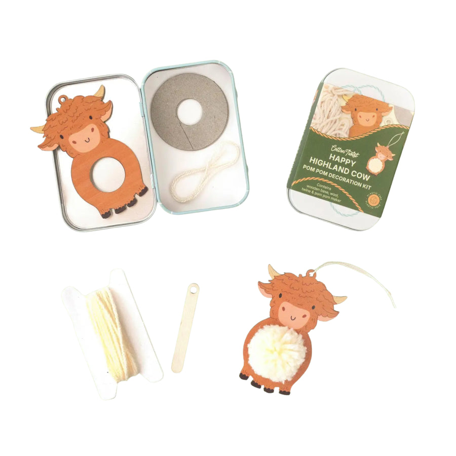 Make Your Own Pom Pom Highland Cow