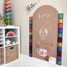 Dustless Chalk Crayons + Magnetic Holder Bundle for Magic Playwall (Neon)