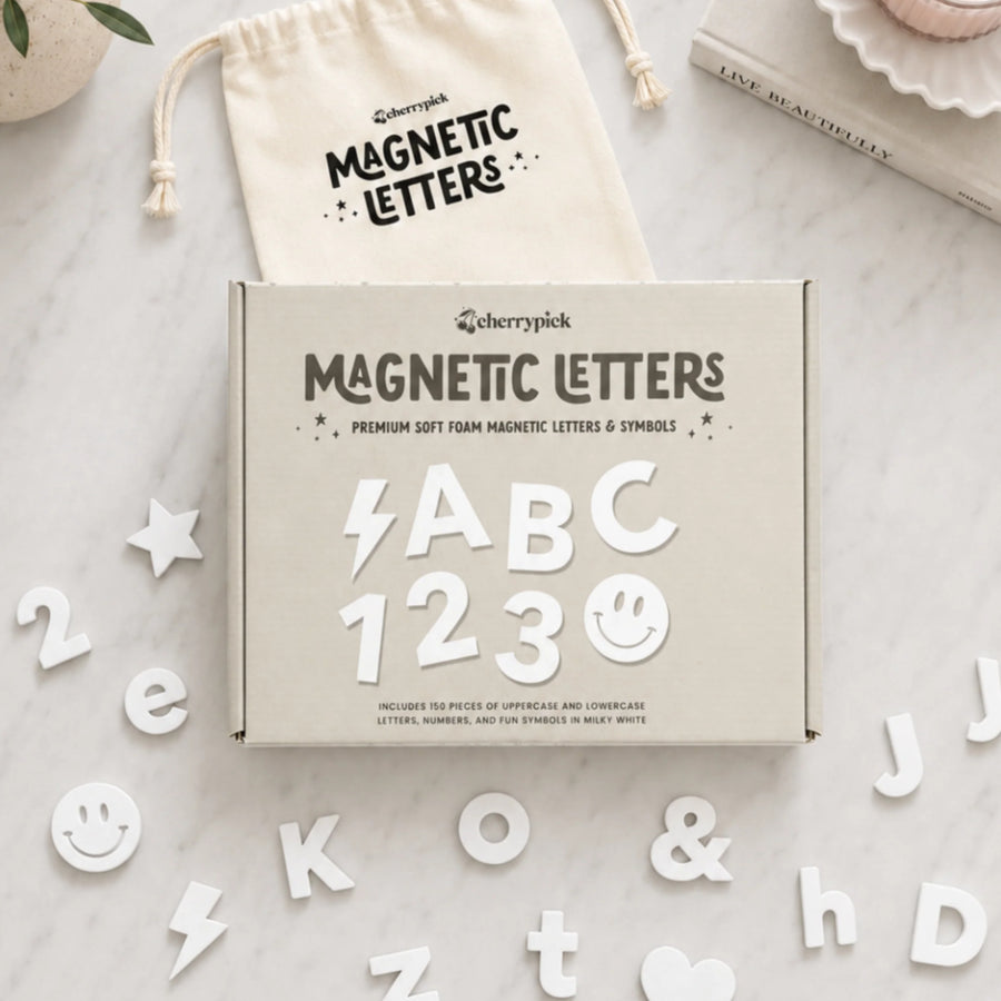 Soft Foam Magnetic Letters & Symbols (White)