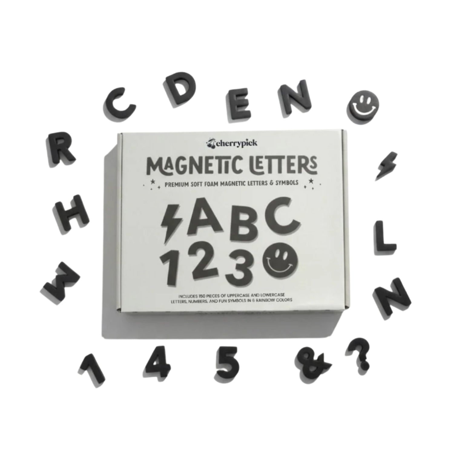 Soft Foam Magnetic Letters & Symbols (Black)