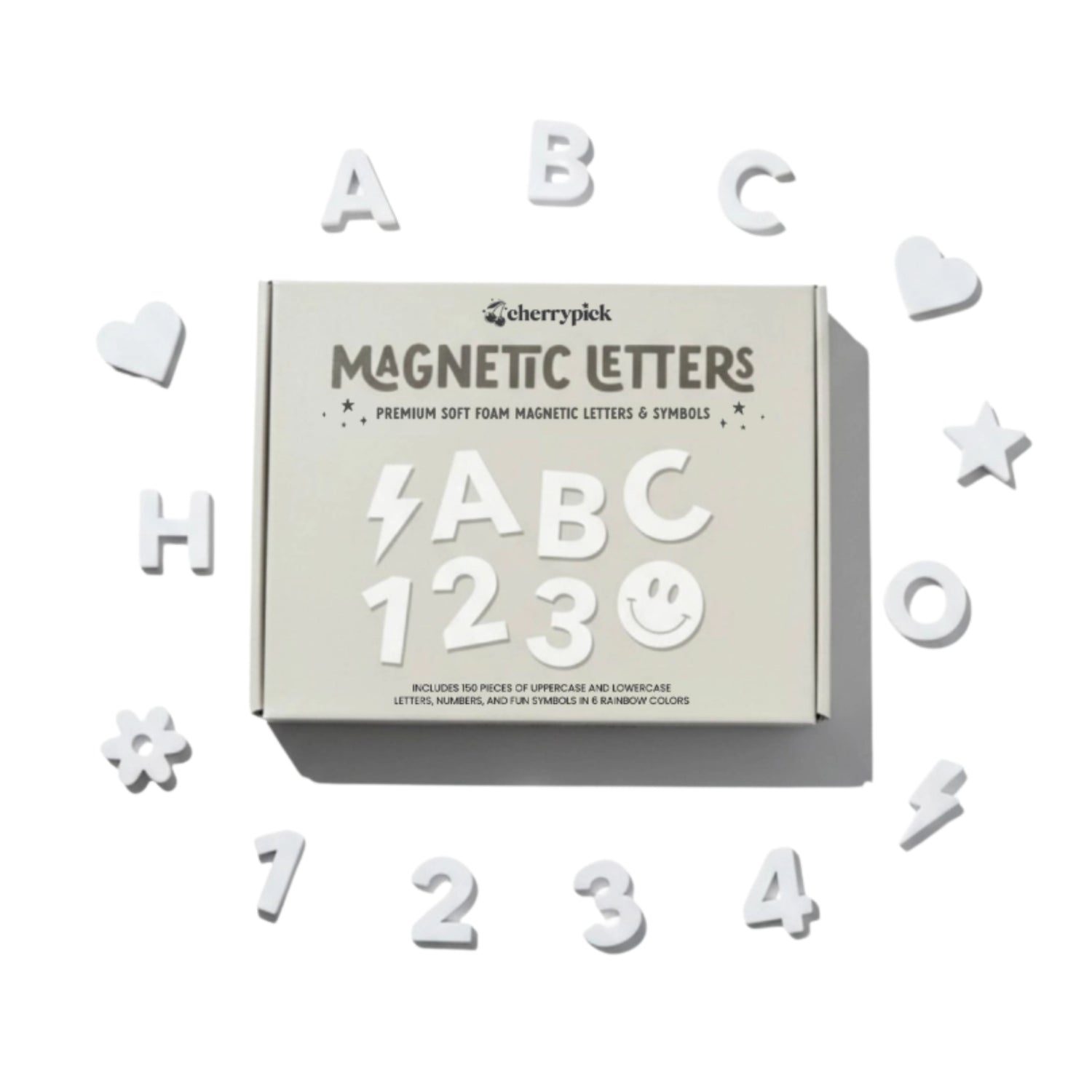 Soft Foam Magnetic Letters & Symbols (White)