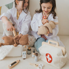Wooden Toy Animal Vet Roleplay Set