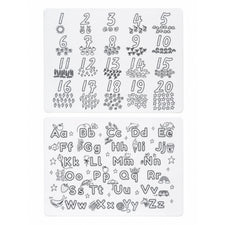 Magic Colouring Mat - Silicone Washable & Reversible Coloring Placemat and Markers Set (ABC/123)