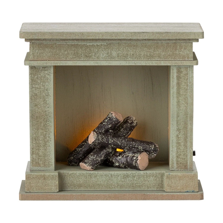 Maileg Fireplace - Dusty Green (Miniature)