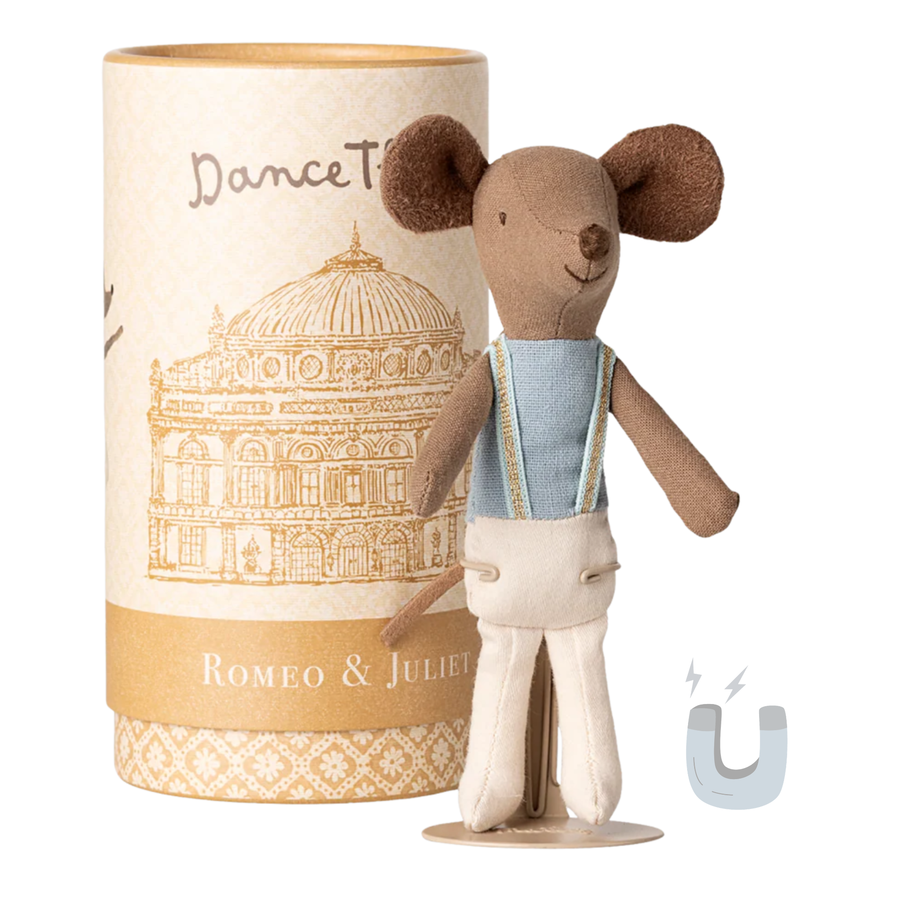 Maileg Ballet Dancer Mouse with Stand (Romeo - Big Brother)