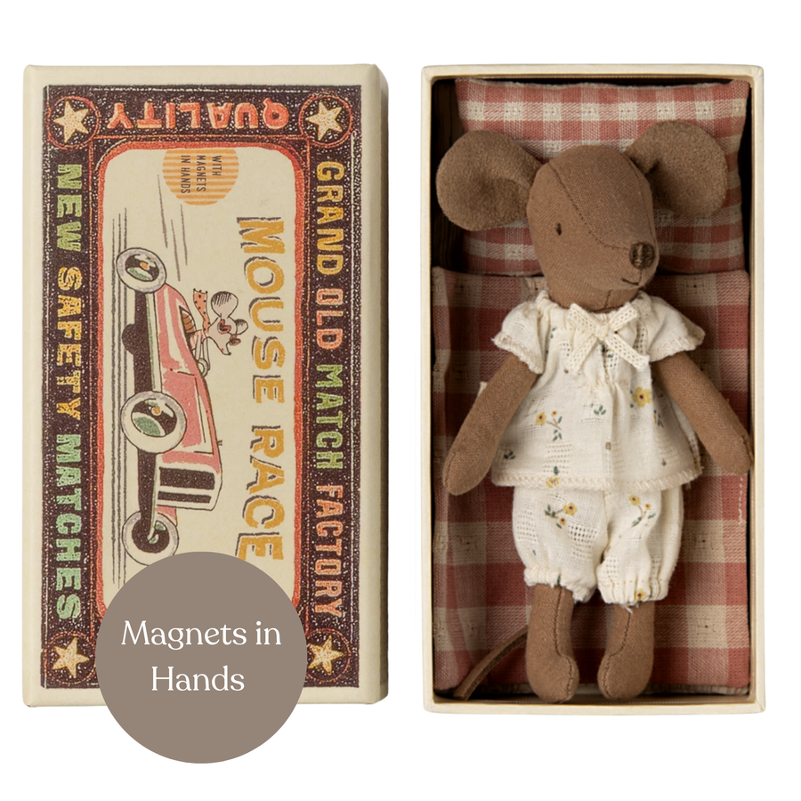 Maileg Mouse in Matchbox - Pajamas 2024 (Big Sister)
