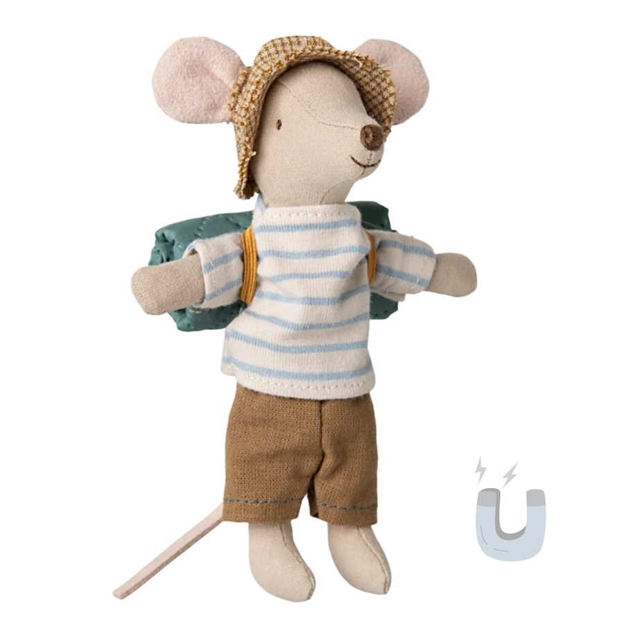 Maileg Hiker Mouse 2025 - Stripes (Big Brother)
