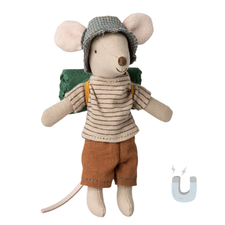 Maileg Hiker Mouse 2025 - Thin Stripes (Big Brother)