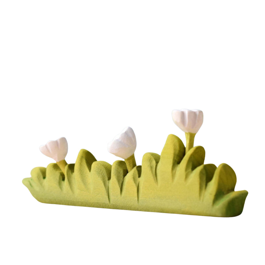 Wooden Grass with White Flowers (Large)