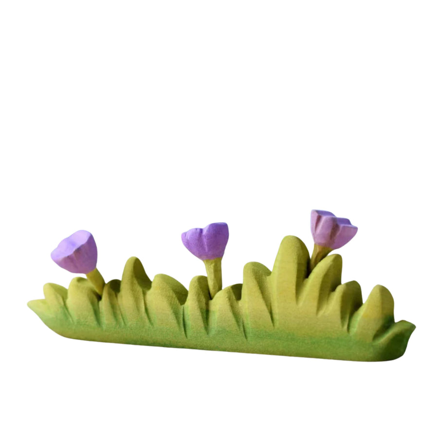 Grass with Purple Flowers (Large) | Wooden Toy