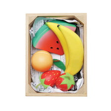 Wooden Fruits (Play Food) in Market Crate