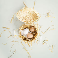 Wooden Toy Farm Eggs In Market Crate